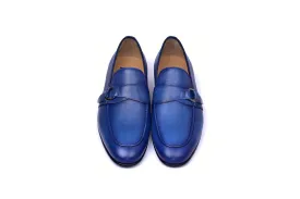 Men's Navy Dress Shoes Side Buckle Loafer Style No : C0010-6628 By Corrente