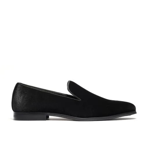 Men's Velvet Loafers Black