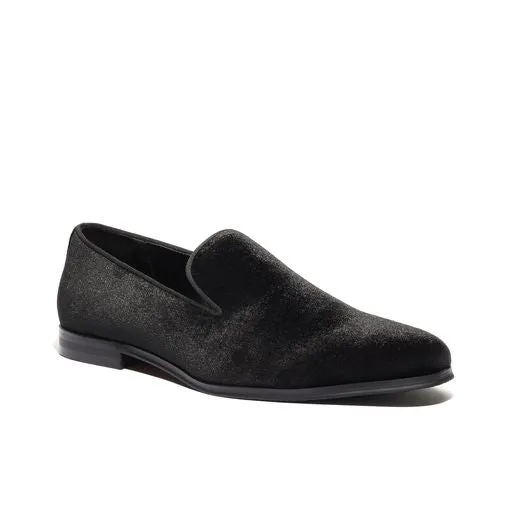 Men's Velvet Loafers Black