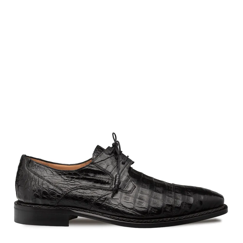 Mezlan Giovane 50032-F Men's Shoes Black Exotic Crocodile Derby Oxfords (MZ3717)