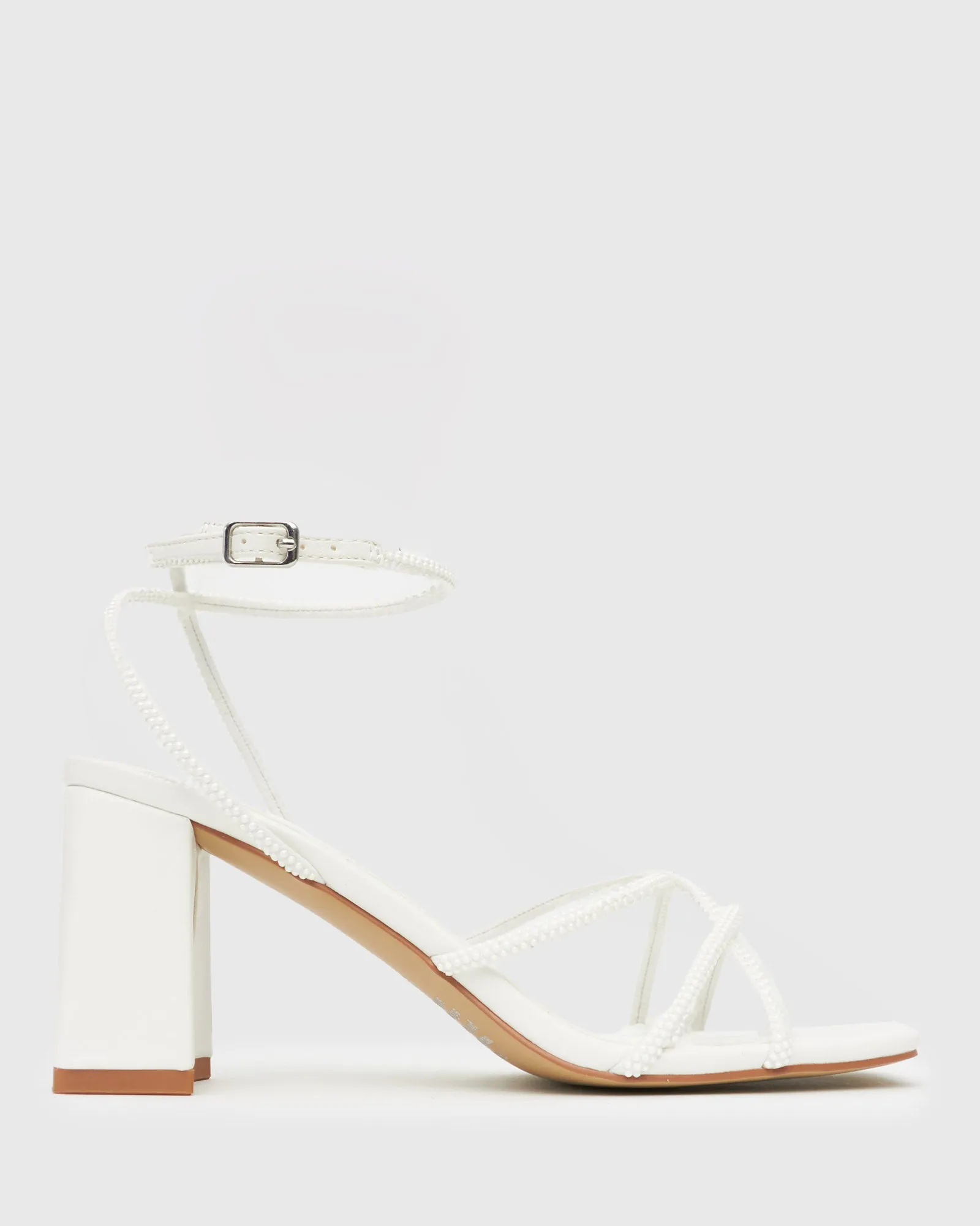 NADINE 2 Pearl Accent Strappy Sandals