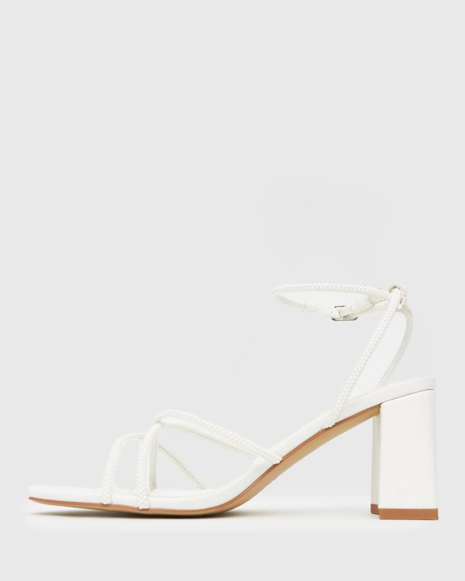 NADINE 2 Pearl Accent Strappy Sandals