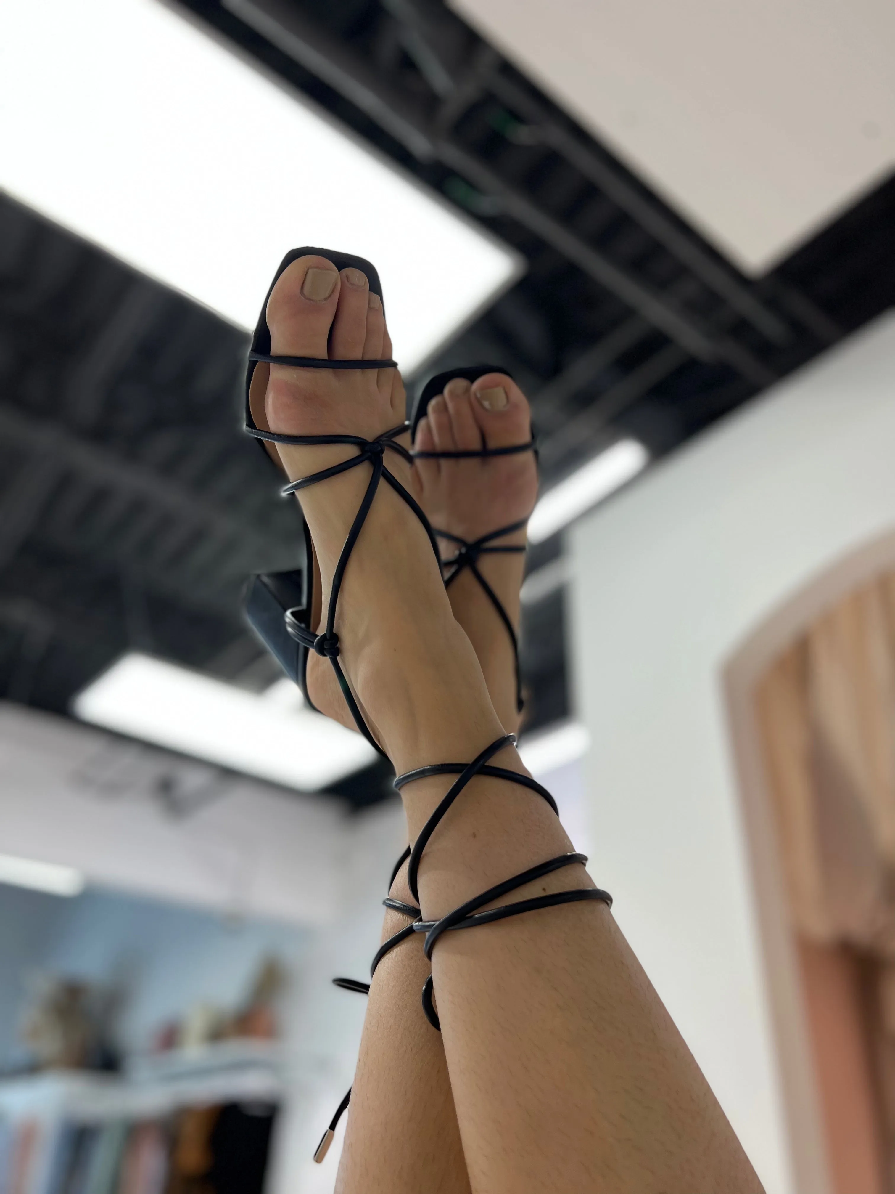 NEW SOPHIE BLACK STRAPPY HEEL SANDALS