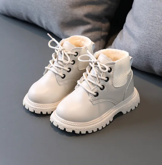 New Winter New Korean Fashion Front Zipper Princess Leather Boots