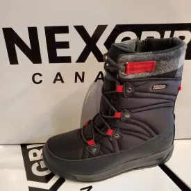 NexGrip Wonder Hi Black Gray Women’s Snow Boot Waterproof with Retractable Ice Claw Cleats NEXX