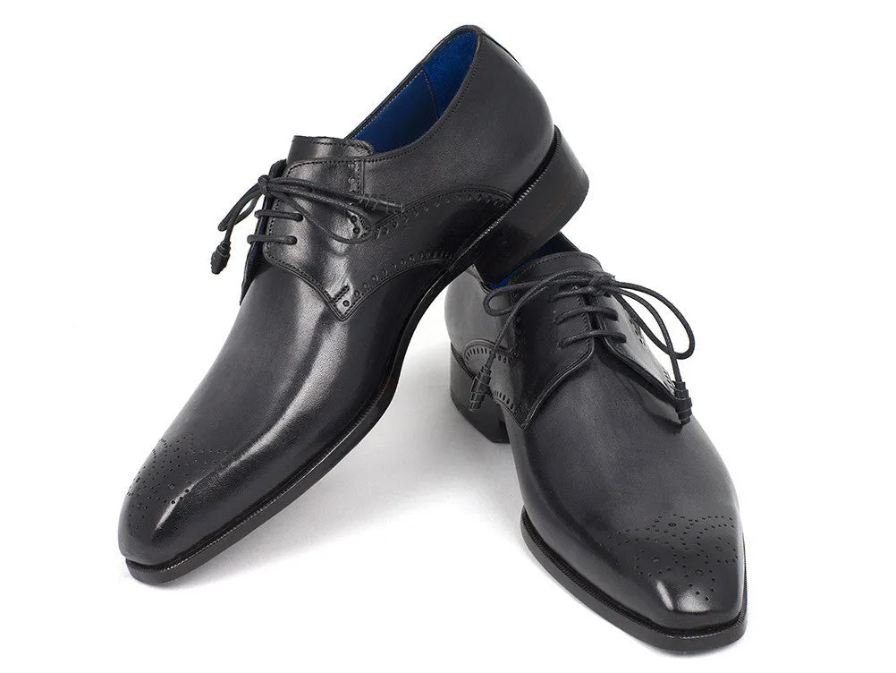 Paul Parkman Black Medallion Derby Shoes