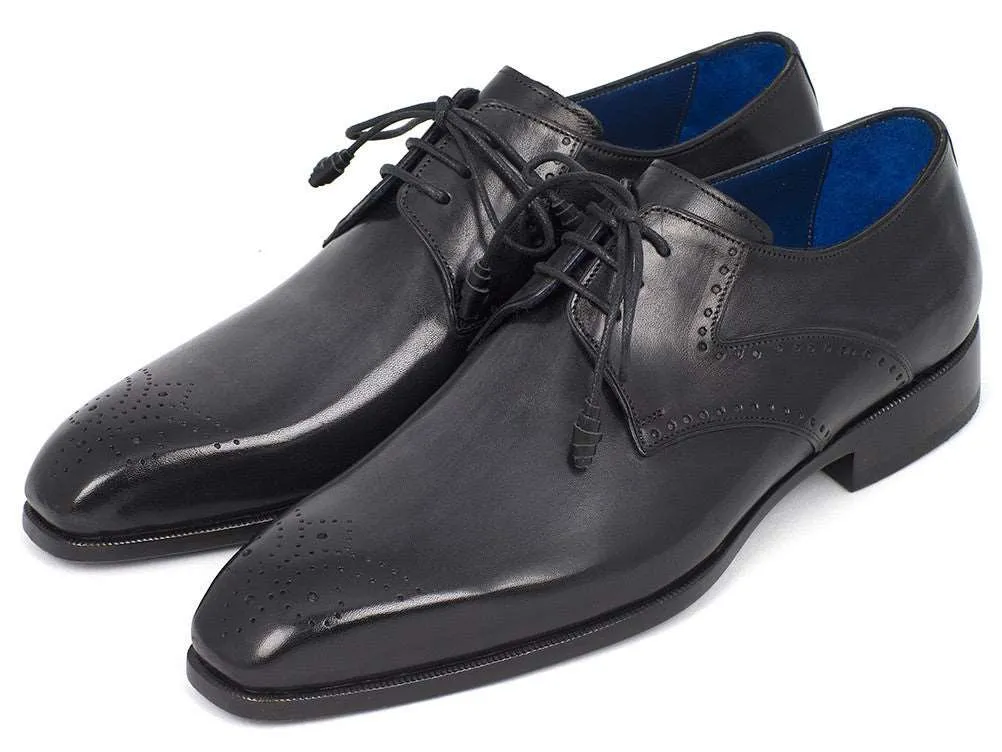 Paul Parkman Black Medallion Derby Shoes