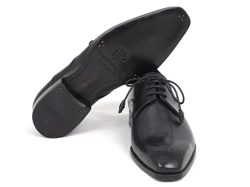 Paul Parkman Black Medallion Derby Shoes