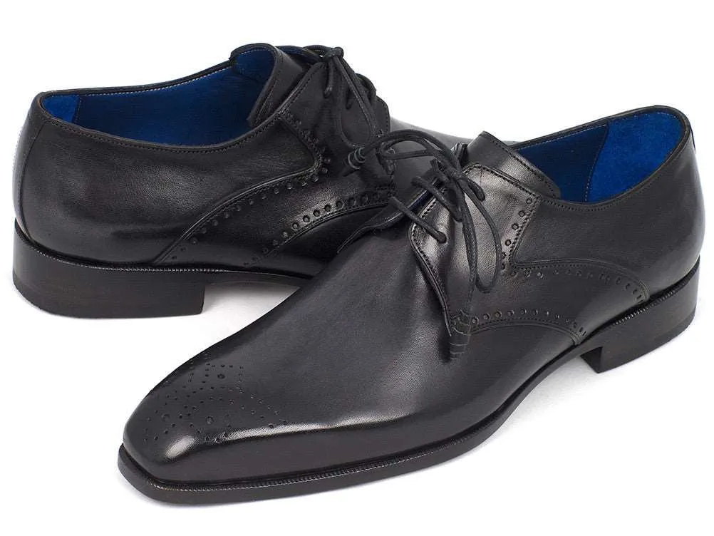 Paul Parkman Black Medallion Derby Shoes