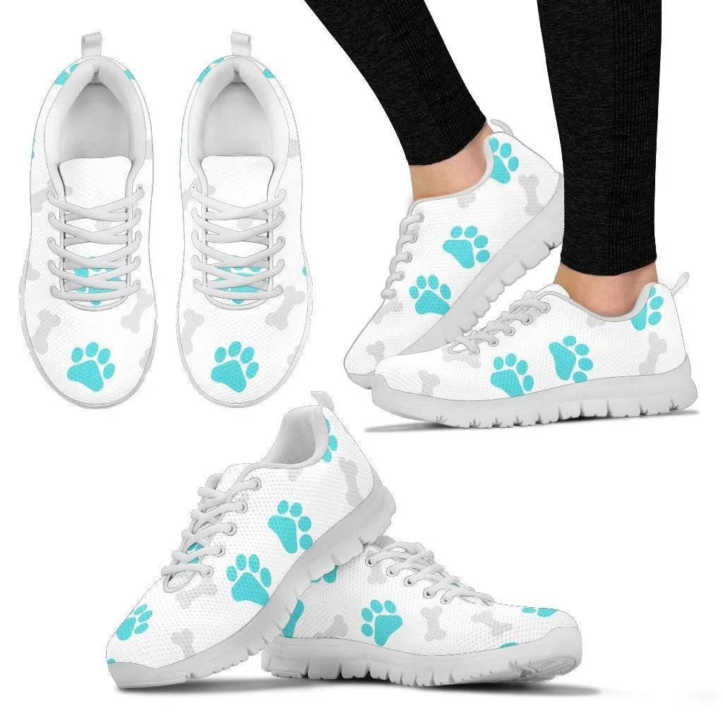 Paws and Bones -  White Women's Sneakers