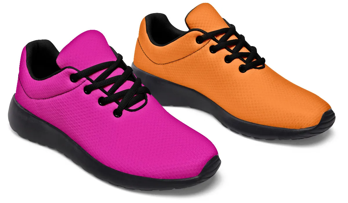 Pink And Orange Mismatch Sneakers