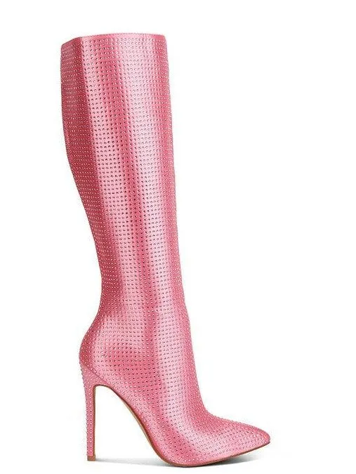 PIPETTE Diamante Set High Heeled Calf Boot