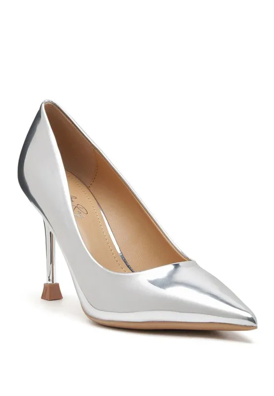 POUDRE METALLIC POINTED STILETTOS