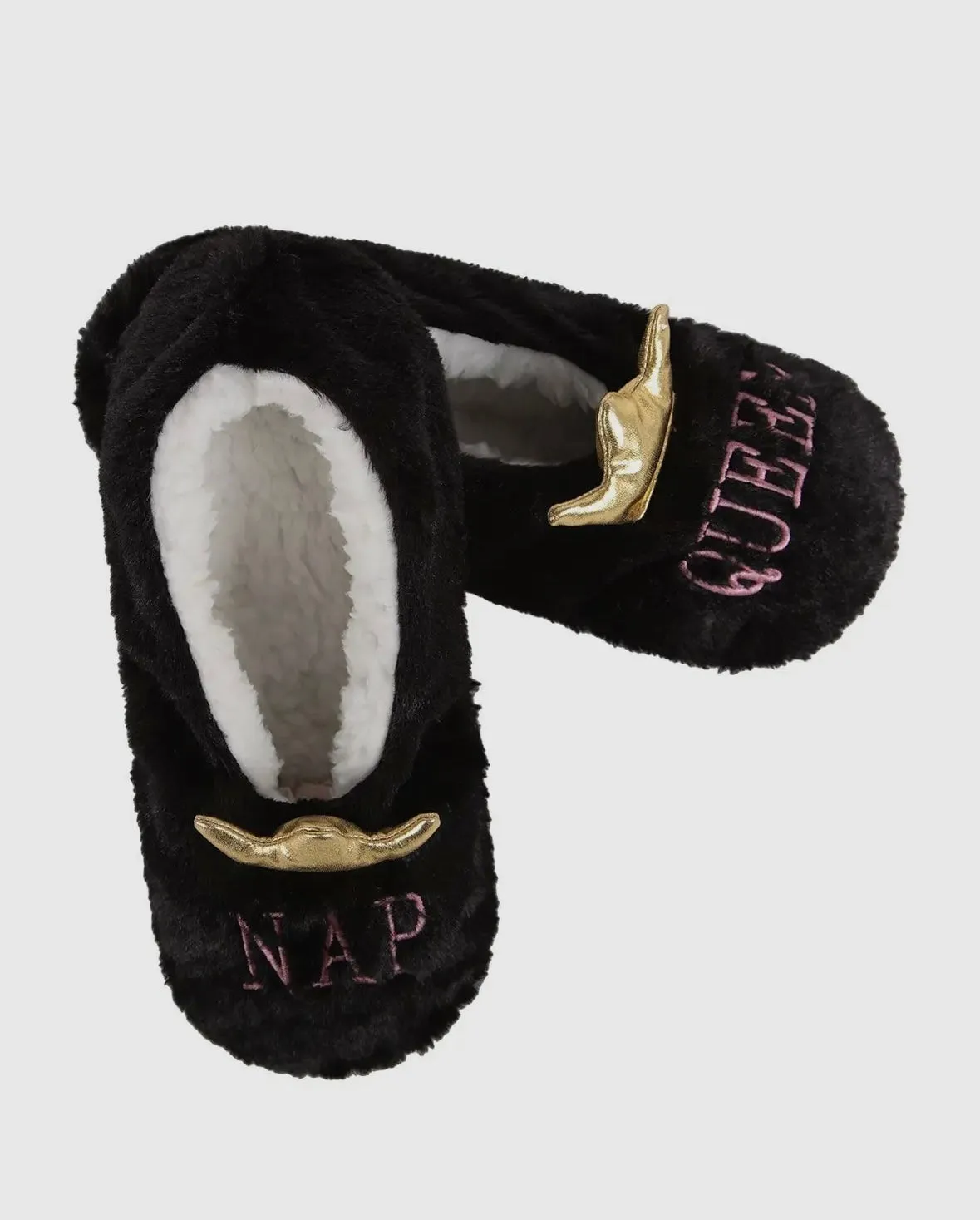 "Nap Queen" Sherpa Lined Slippers