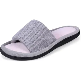 Roxoni Women Slippers Soft Open Toe Slide, Indoor Outdoor Rubber Sole