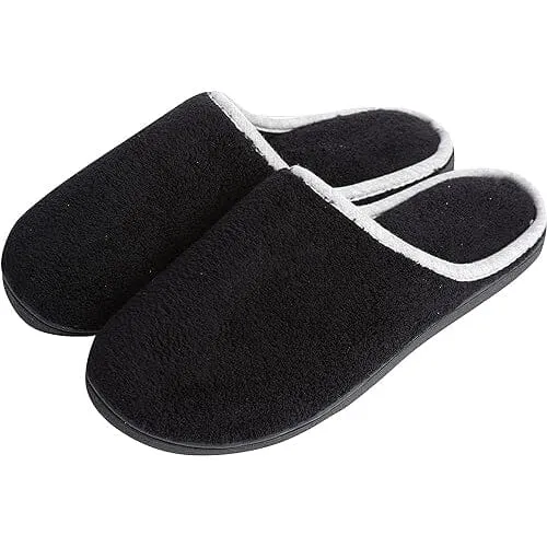 Roxoni Women's Clog Slippers Microterry Memory Foam Comfy Footbed