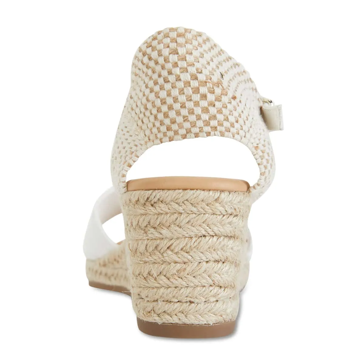 Safari Espadrille in White Fabric