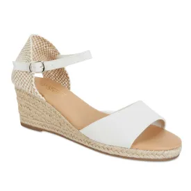 Safari Espadrille in White Fabric