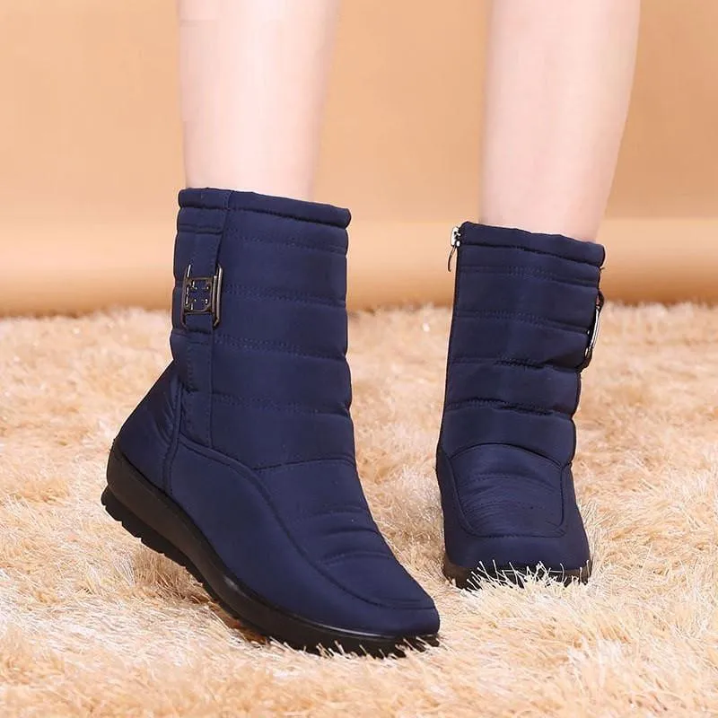 Snow Ankle Boots Female Zipper Down Winter Anti Skid Waterproof Boots