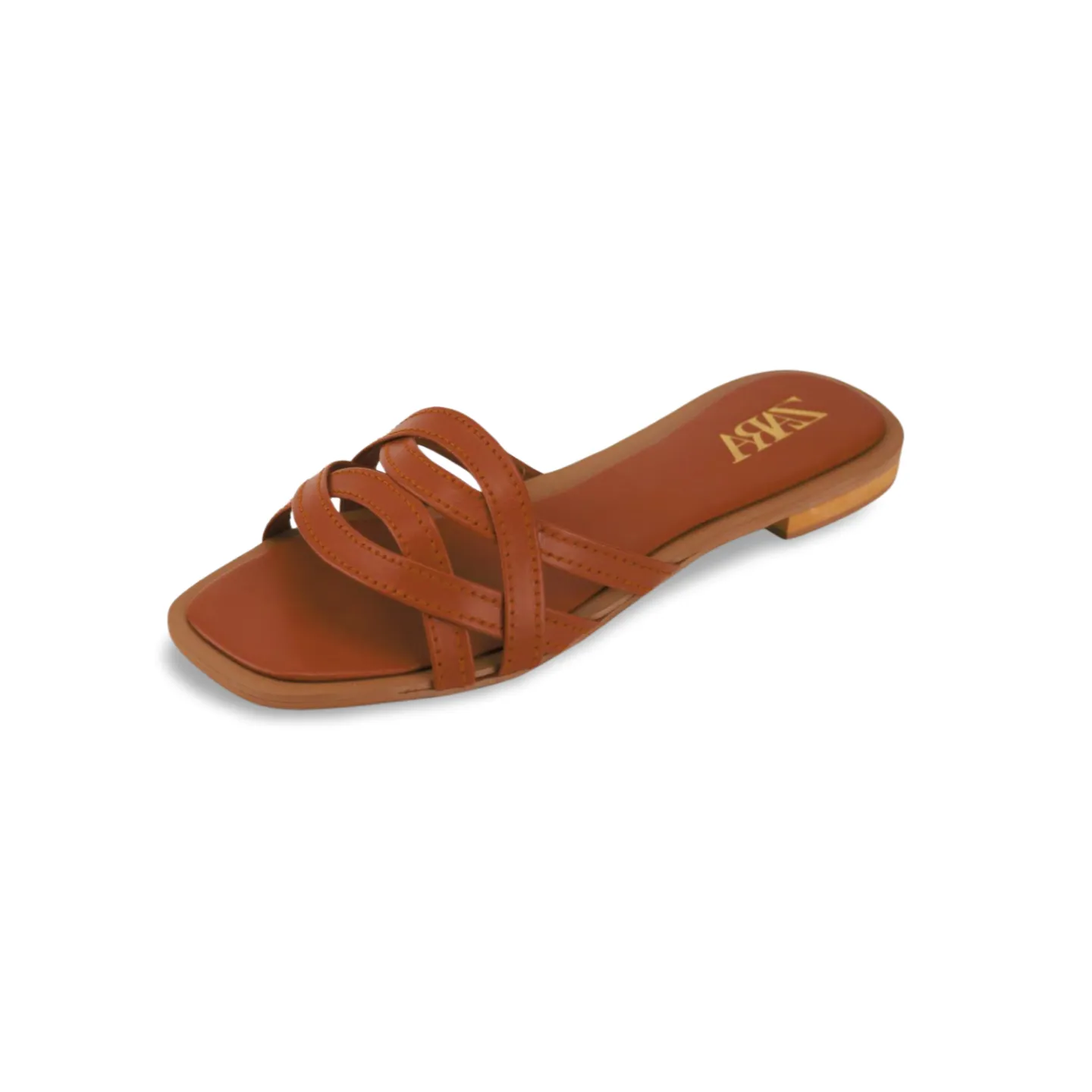 Stylish Soft Strappy Pu Leather Slide Sandals