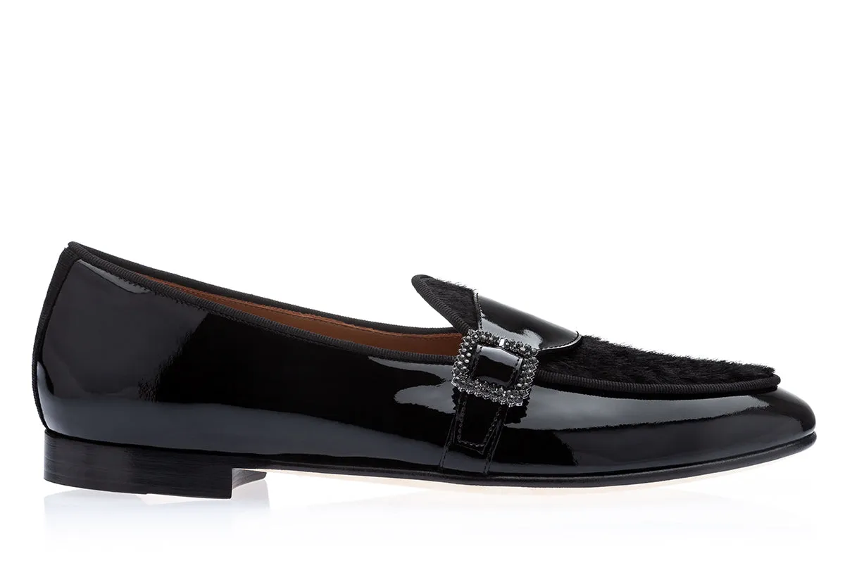 TANGERINE 15 MULTI BLACK BELGIAN LOAFERS