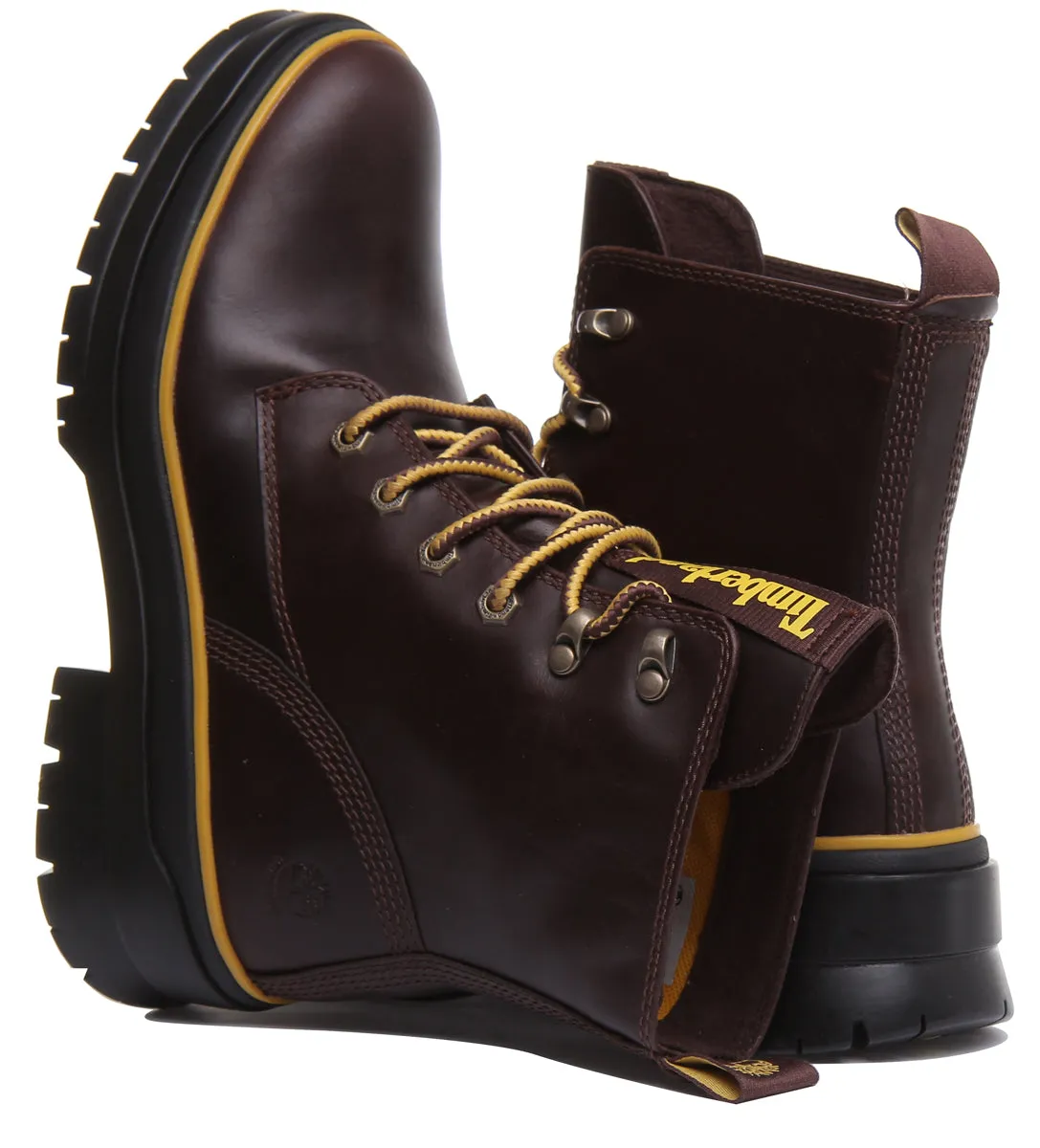 Timberland A2D6W Malynn Mid Lace Up Boots In Dark Brown For Women