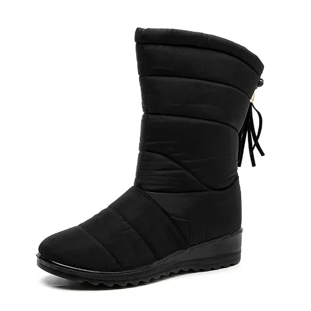 Waterproof Snow Boots -  Fashion Tassel Waterproof Winter Boots for Women Non Slip Plush