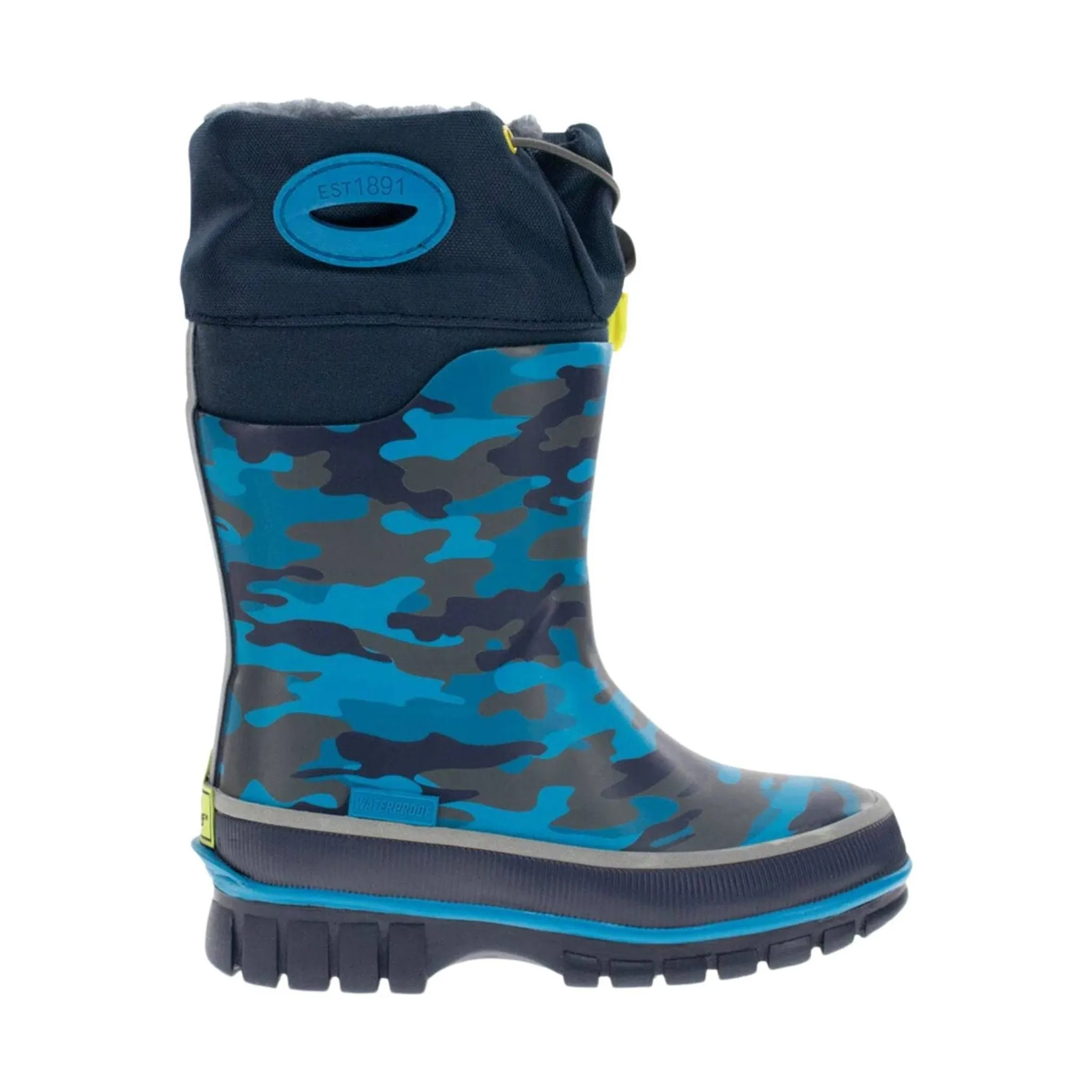 Western Chief Kids' Camo Frost Neoprene Cold Weather Winter Boots - Camo/Navy