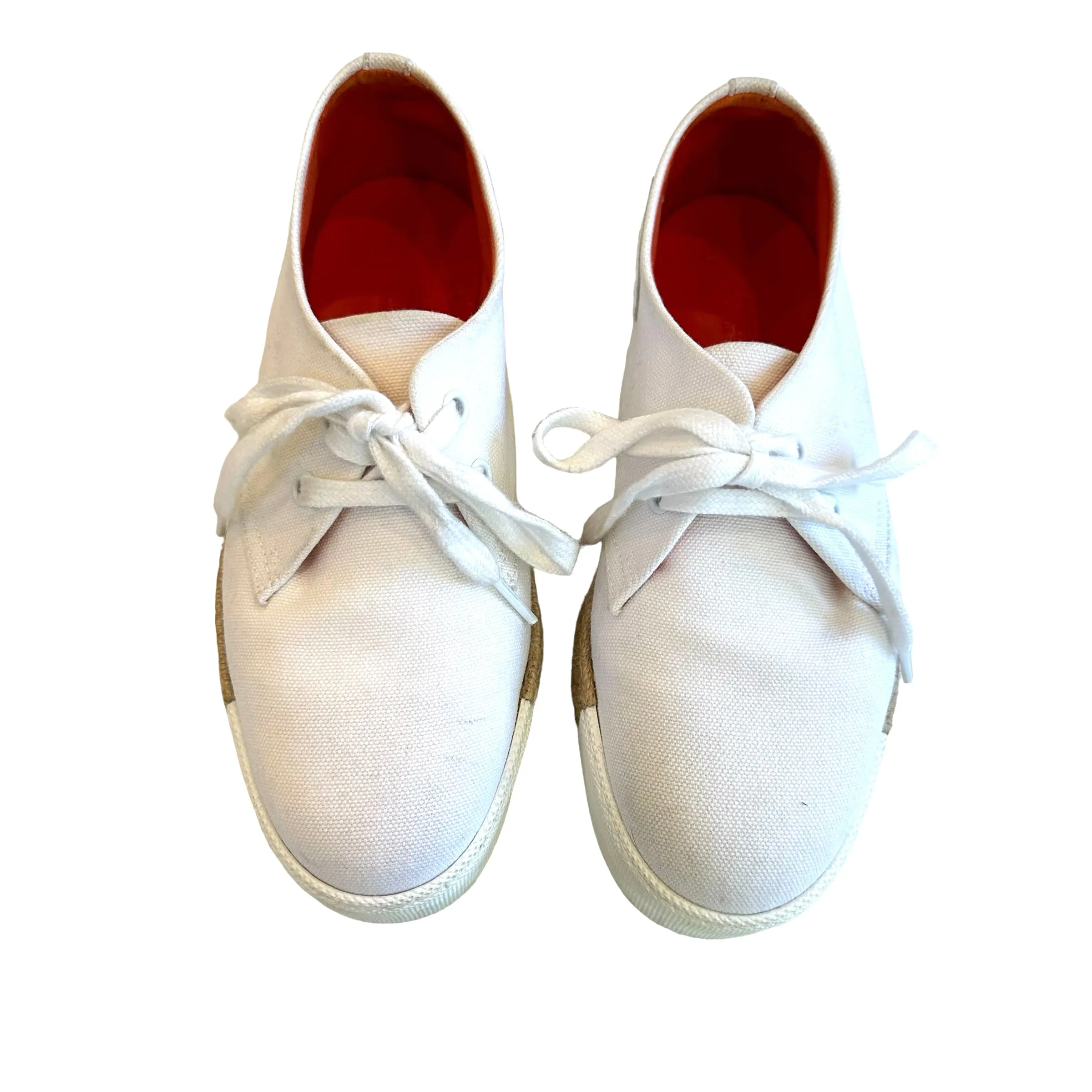 White Natural Raffia Espadrilles - 6.5