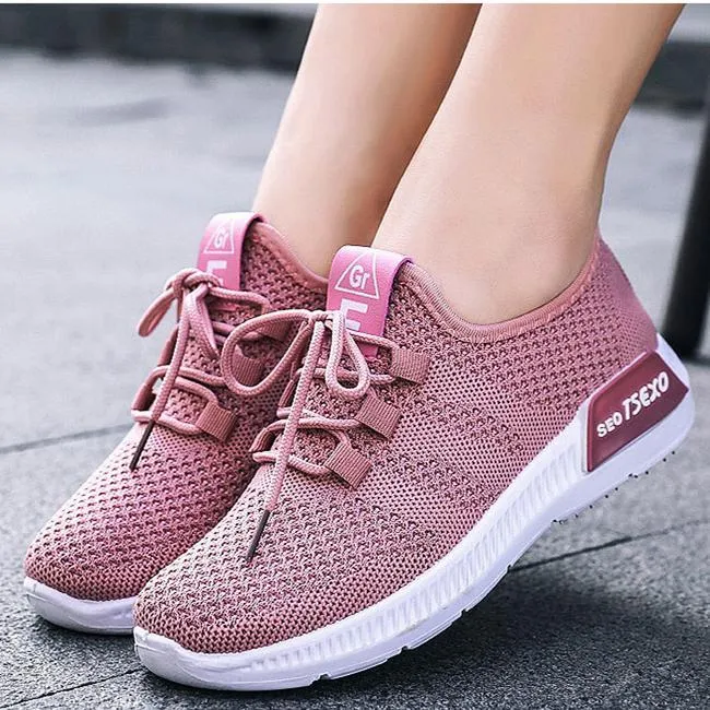 Women's breathable mesh sneakers casual comfort walking shoes