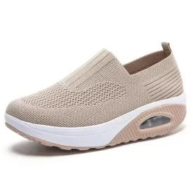 Women's Breathable Vulcanized Sneakers Platform Flat