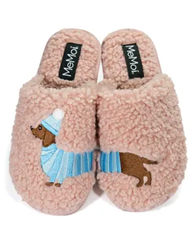 Womens Doggone Silly Hard Bottom Plush Slippers