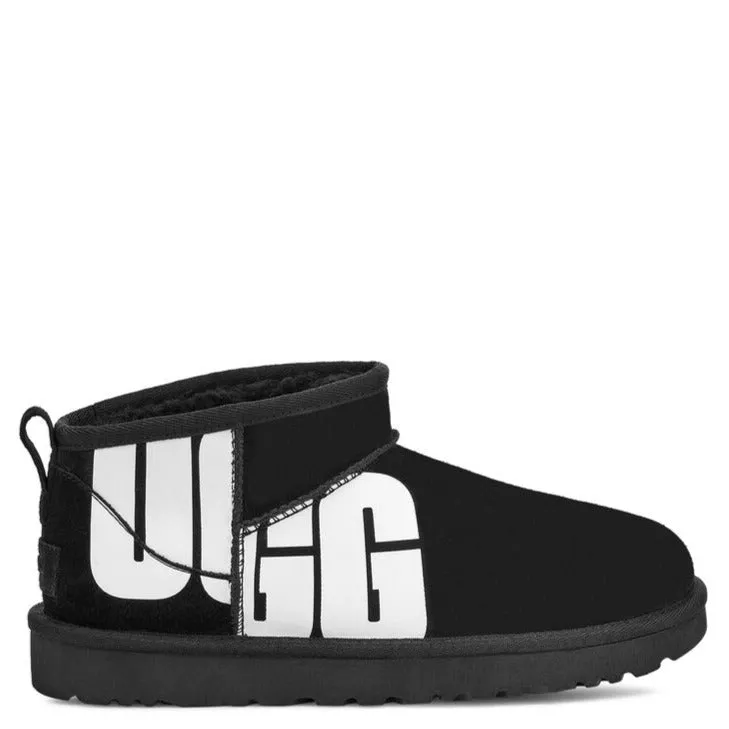 Womens UGG Black Ultra Mini